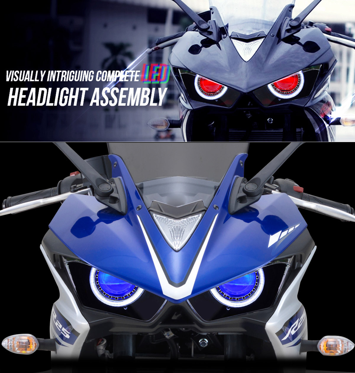 yamaha r3 headlight cover